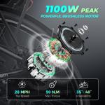 26" Electric Mountain Bike 1100W 28MPH for Adults