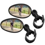 2 Pcs Round Bike Handlebar Rear View Mirrors