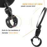 2 Pcs Round Bike Handlebar Rear View Mirrors