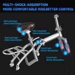 EBKAROCY 400W Folding Electric Bike 14" 25mph