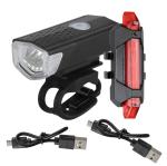USB Rechargeable LED Bike Headlight and Rear Lamp