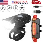 USB Rechargeable LED Bike Headlight and Rear Lamp