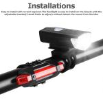 USB Rechargeable LED Bike Headlight and Rear Lamp