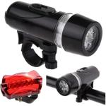 5-LED Bike Headlight and Tail Light Combo