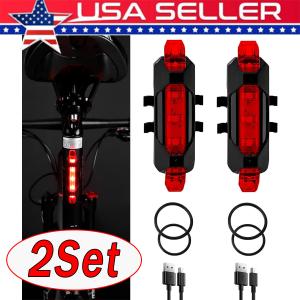 USB Rechargeable LED Bike Headlight and Taillight Set