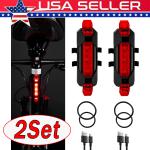USB Rechargeable LED Bike Headlight and Taillight Set