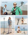Sensyne 62" Phone Tripod & Selfie Stick Combo