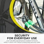 15ft Heavy-Duty Bike Cable Lock with Loops