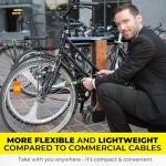 15ft Heavy-Duty Bike Cable Lock with Loops