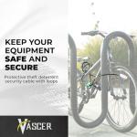 15ft Heavy-Duty Bike Cable Lock with Loops