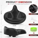 Bluewind Oversized Bike Seat with Backrest Design