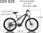 PASELEC 750W Full Suspension Electric Mountain Bike