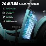 MOONCOOL 500W Folding Electric Tricycle for Adults