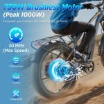 1000W Electric Fat Tire Bike for Adults