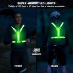 LED Reflective Running Vest with USB Rechargeable Light