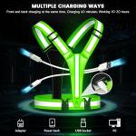 LED Reflective Running Vest with USB Rechargeable Light