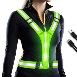 USB Rechargeable LED Reflective Running Vest