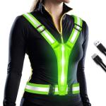 USB Rechargeable LED Reflective Running Vest