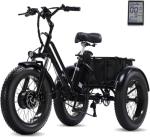500W Electric Tricycle for Adults with Basket