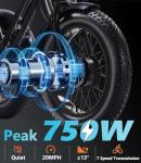 500W Electric Tricycle for Adults with Basket