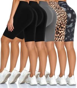 Buttery Soft 5 Pack High Waist Biker Shorts
