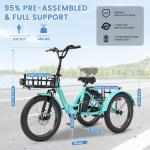 MOONCOOL Folding Electric Trike for Adults