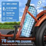 MOONCOOL Folding Electric Trike for Adults