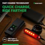 4-Piece Bike Light Set with Lock & Bell