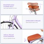 26-Inch Folding Beach Cruiser Bike for Women