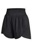 High Waist Women's Athletic Shorts with Zip Pocket