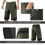 ARSUXEO Men's Waterproof MTB Shorts - Army Green