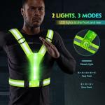 Simket Rechargeable LED Reflective Vest for Cycling