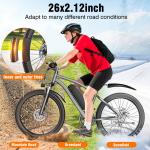 26" Electric Mountain Bike with Removable Battery