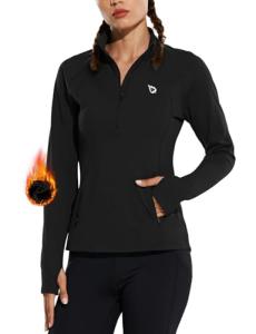 BALEAF Women's Thermal Half-Zip Running Jacket