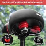 Comfortable Wide Bike Seat with Cushion and Shock Absorption