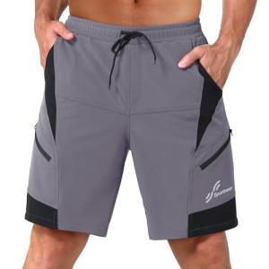 Sportneer Men's 3D Padded Mountain Bike Shorts