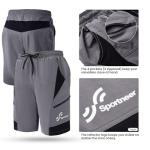 Sportneer Men's 3D Padded Mountain Bike Shorts