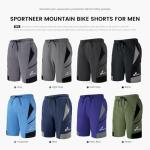 Sportneer Men's 3D Padded Mountain Bike Shorts