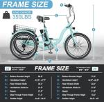 NAIZEA 350W Adult Electric Tricycle with Basket