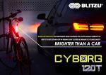 BLITZU Cyborg 120T USB Rechargeable Bike Tail Light