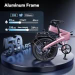 Jasion 1000W Electric Bike for Adults, 55 Mile Range