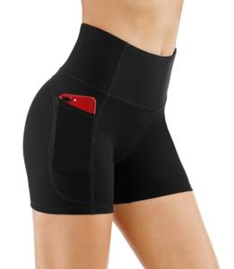 High-Waisted Women's Yoga Shorts with Pockets
