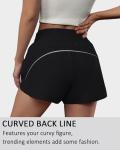 BMJL Women's High Waisted Athletic Running Shorts