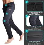 Men's Winter Cycling Fleece Pants - Breathable Black