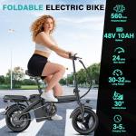 Compact Folding Electric Bike for Adults and Teens