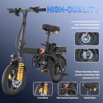 500W Folding Electric Bike for Adults and Teens