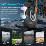 14" Folding Electric Bike for Commuters and Teens