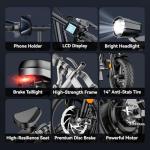 DTTZH 1000W Folding Electric Bike for Commuting