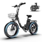GOKEEP 1300W Folding Electric Bike with Removable Battery