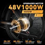 1000W Folding Electric Bike with Removable Battery